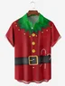 Christmas Elf Chest Pocket Short Sleeve Shirt