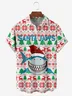 Santa Jaws Chest Pocket Short Sleeve Casual Shirt