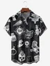 Halloween Rock Chest Pocket Short Sleeve Casual Shirt