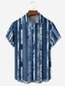 Ethnic Striped Chest Pocket Short Sleeve Casual Shirt