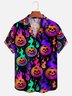 Halloween Pumpkin Short Sleeve Aloha Shirt