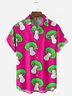 Hippie Mushroom Chest Pocket Short Sleeve Casual Shirt