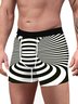 Breathable Comfortable Abstract Stripe Men's Boxer Briefs