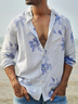 Floral Chest Pocket Long Sleeve Casual Shirt