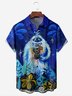 Snowman Chest Pocket Short Sleeve Hawaiian Shirt