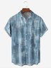 Gradient Texture Chest Pocket Short Sleeve Casual Shirt