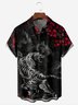 Ukiyo-e Tiger Chest Pocket Short Sleeve Hawaiian Shirt