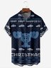 Christmas Eggnog Chest Pocket Short Sleeve Casual Shirt