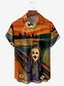 Halloween Chest Pocket Short Sleeve Casual Shirt