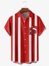 Christmas Chest Pocket Short Sleeve Bowling Shirt