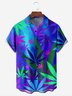 Leaf Chest Pocket Short Sleeve Casual Shirt