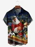 Captain Santa Claus Chest Pocket Short Sleeve Christmas Shirt