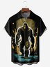 Silhouette Chest Pocket Short Sleeve Hawaiian Shirt