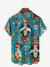 Day of the Dead Chest Pocket Short Sleeve Casual Shirt