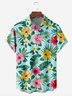 Floral Chest Pocket Short Sleeve Hawaiian Shirt