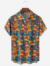 Christmas Bear Chest Pocket Short Sleeve Casual Shirt