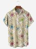 Mid Century Pattern Chest Pocket Short Sleeve Casual Shirt