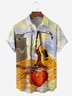 Guitar Chest Pocket Short Sleeve Casual Shirt