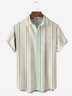Striped Chest Pocket Short Sleeve Casual Shirt