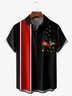 Christmas Elf Chest Pocket Short Sleeve Bowling Shirt