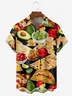 Food Chest Pocket Short Sleeve Casual Shirt