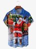 Santa Claus Chest Pocket Short Sleeve Hawaiian Shirt