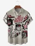 Character Chest Pocket Short Sleeve Casual Shirt