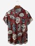 Rock Skull Chest Pocket Short Sleeve Casual Shirt