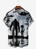 Hardaddy  Alien Chest Pocket Short Sleeve Shirt