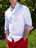 Cotton Plain Stripe Plaid Long Sleeve Casual Shirt