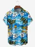 Floral Chest Pocket Short Sleeve Hawaiian Shirt