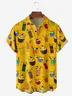 Cocktail Chest Pocket Short Sleeve Bowling Shirt