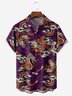 Hardaddy The Year Of Dragon Purple Chest Pocket Short Sleeve Hawaiian Men's Shirt