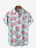 Flying Pig Chest Pocket Short Sleeve Casual Shirt