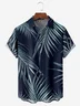 Palm Leaf Chest Pocket Short Sleeve Hawaiian Shirt