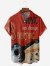Music Chest Pocket Short Sleeve Hawaiian Shirt