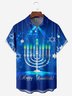 Hanukkah Shirt Chest Pocket Short Sleeve Hawaiian Shirt