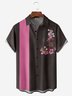 Flower Chest Pocket Short Sleeve Bowling Shirt