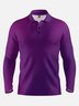 Gradient Polka Dot Long Sleeve Casual Polo Shirt