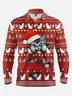 Santa Hat Cat Long Sleeve Vacation Polo Shirt
