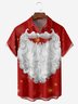 Christmas Chest Pocket Short Sleeve Casual Shirt