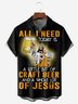 Jesus Beer Chest Pocket Short Sleeve Casual Shirt