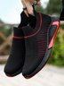 Hardaddy Men Minimalist Breathable Mesh Fabric Slip On Sneakers