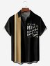 Text Chest Pocket Short Sleeve Bowling Shirt