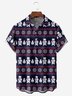 Christmas Chest Pocket Short Sleeve Casual Shirt