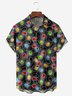 Christmas Decorative Lights Chest Pocket Short Sleeve Casual Shirt