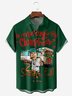 Hardaddy Funny Santa Chest Pocket Short Sleeve Casual Shirt