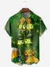 St. Patrick's Day Clover Chest Pocket Short Sleeve Hawaiian Shirt