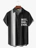 BEST DAD EVER Chest Pocket Short Sleeve Bowling Shirt