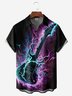 Guitar Chest Pocket Short Sleeve Casual Shirt
